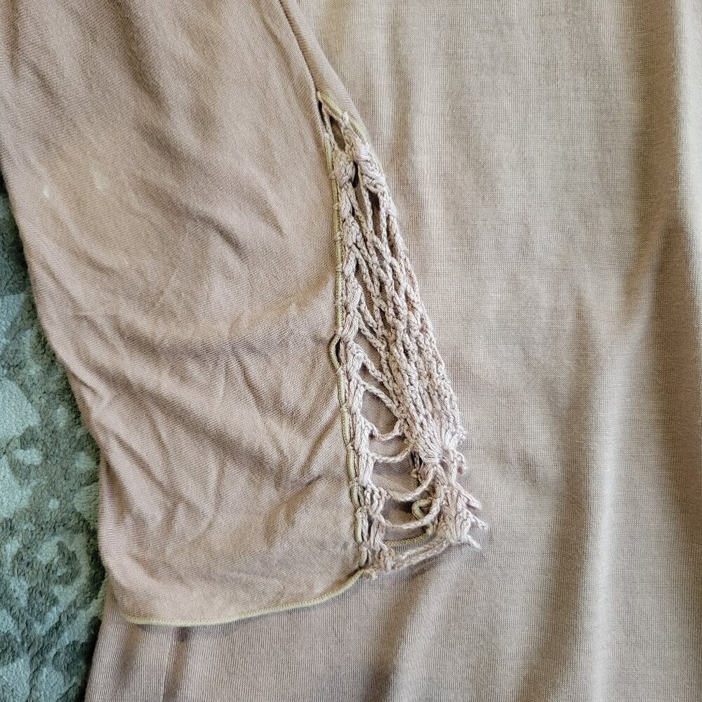 INDAH Stardust Long Sleeve Tunic Crochet Back Size L - Picture 7 of 12
